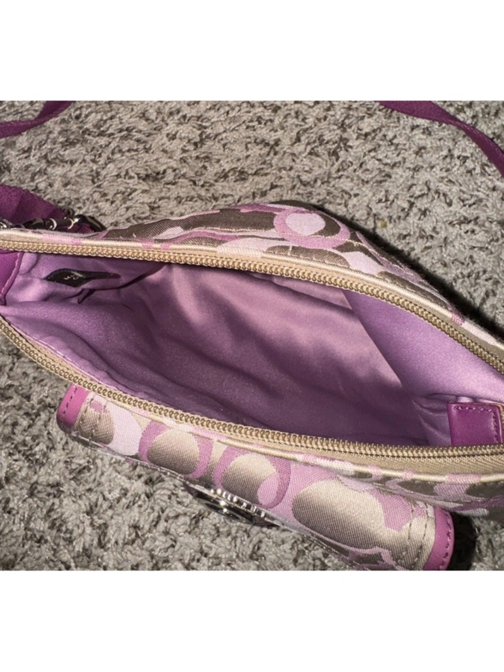 Coach Lilac and Pink Signature Crossbody with Detachable Strap (Penelope) - Picture 8 of 11